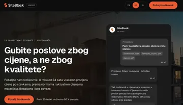 Naslovna stranica weba SiteBlock