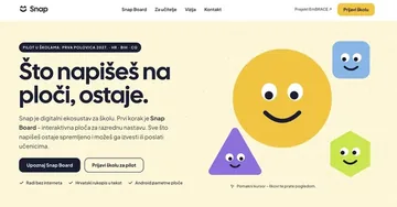Naslovna stranica weba Snap